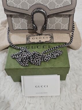 Gucci Beige Dionysus GG Supreme Mini Bag